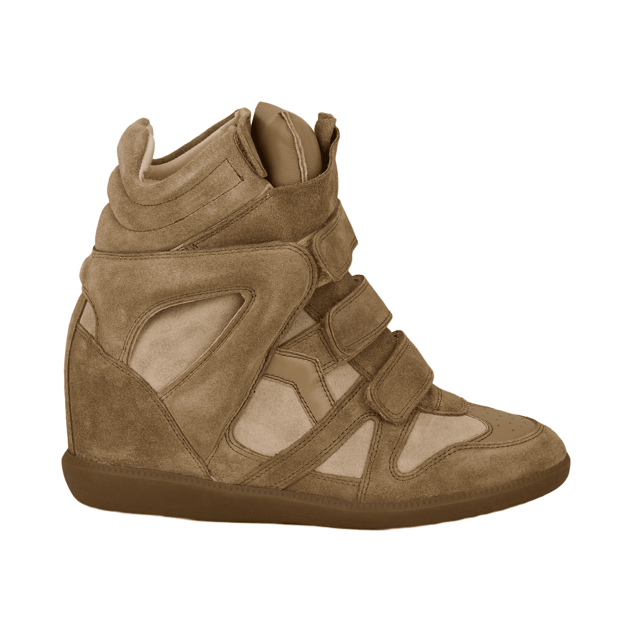 Becket Suede Wedge Sneaker Khaki