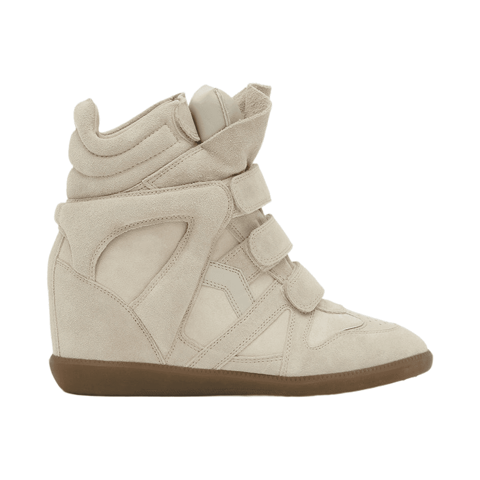 Becket Suede Wedge Sneaker Beige